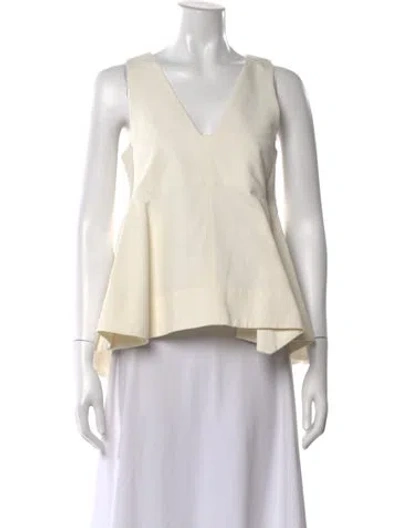 Pre-owned 3.1 Phillip Lim V-neck Sleeveless Top In Neutral