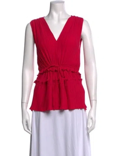 Pre-owned 3.1 Phillip Lim V-neck Sleeveless Top In Pink