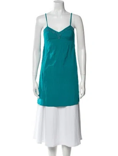 Pre-owned 3.1 Phillip Lim V-neck Sleeveless Tunic In Blue