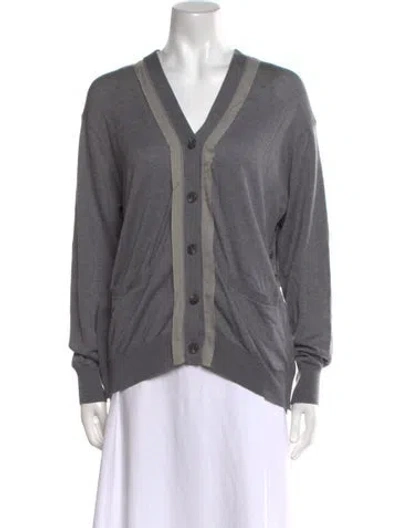 Pre-owned 3.1 Phillip Lim V-neck Sweater In Gray