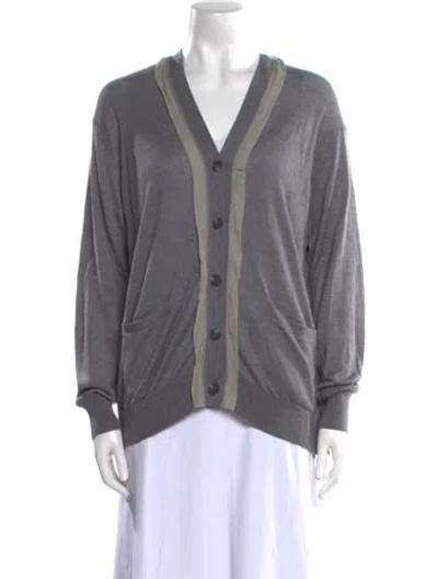 Pre-owned 3.1 Phillip Lim V-neck Sweater In Gray
