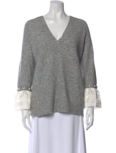 Pre-owned 3.1 Phillip Lim V-neck Sweater In Gray
