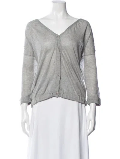 Pre-owned 3.1 Phillip Lim V-neck Sweater In Gray