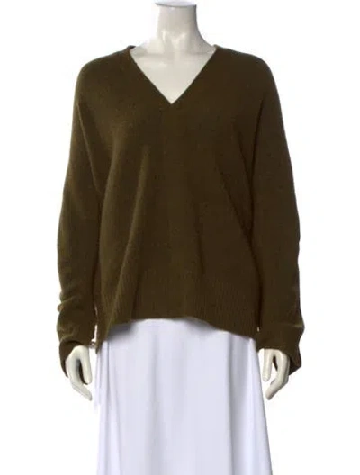 Pre-owned 3.1 Phillip Lim V-neck Sweater In Green