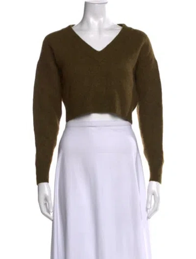 Pre-owned 3.1 Phillip Lim V-neck Sweater In Green