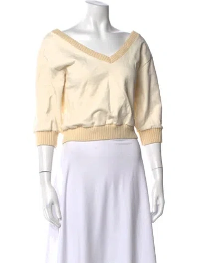 Pre-owned 3.1 Phillip Lim V-neck Sweater In Neutrals
