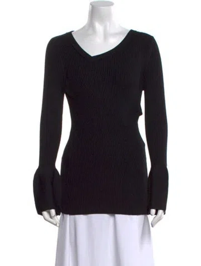 Pre-owned 3.1 Phillip Lim V-neck Sweater W/ Tags In Black