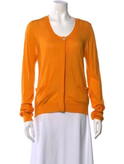 Pre-owned 3.1 Phillip Lim V-neck Sweater W/ Tags In Orange