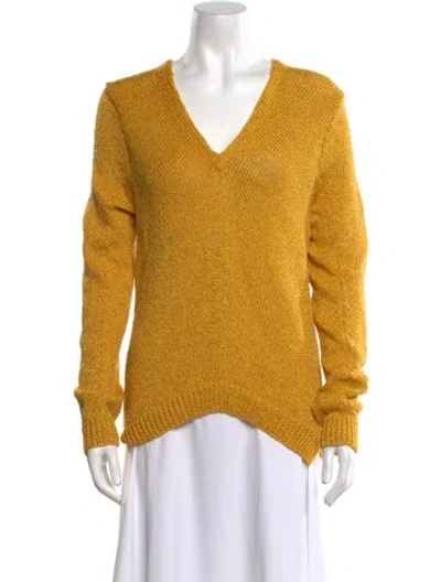 Pre-owned 3.1 Phillip Lim V-neck Sweater In Yellow