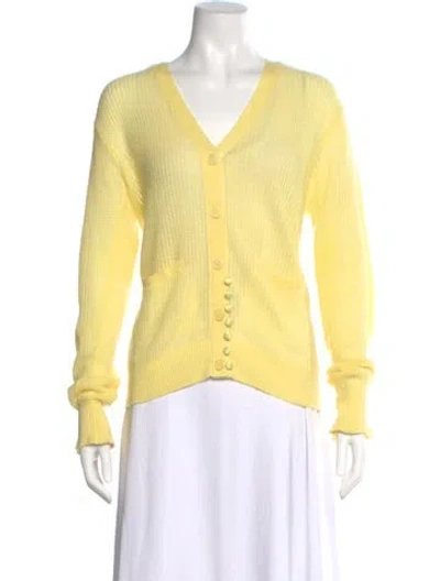 Pre-owned 3.1 Phillip Lim V-neck Sweater In Yellow