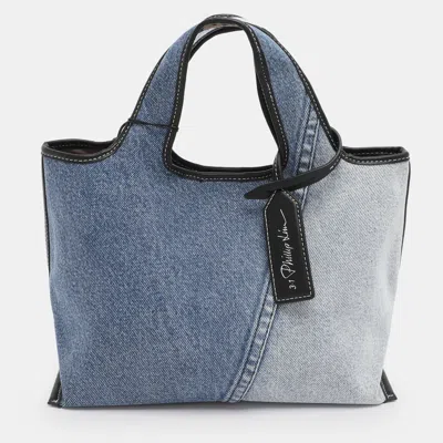 Pre-owned 3.1 Phillip Lim Washed Blue Denim Mini Market Tote