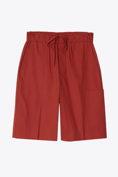 3.1 Phillip Lim Washed Poplin Pull-on Short In Red