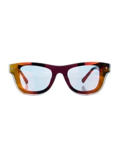 Pre-owned 3.1 Phillip Lim Wayfarer Mirrored Sunglasses In Black