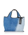 3.1 Phillip Lim Denim Mini Market Tote Bag With Studs In Indigo
