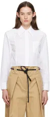 3.1 Phillip Lim White Cropped Shirt In Wh100 White
