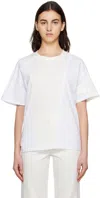 3.1 Phillip Lim White Deconstructed T-shirt In Wh179 White-ecru Mul