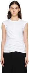3.1 Phillip Lim White Draped Tank Top In White