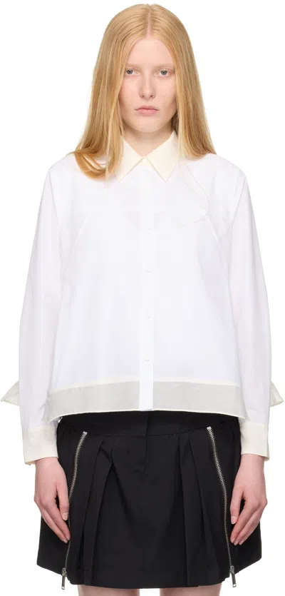 3.1 Phillip Lim Cotton And Silk-blend Poplin Shirt In White