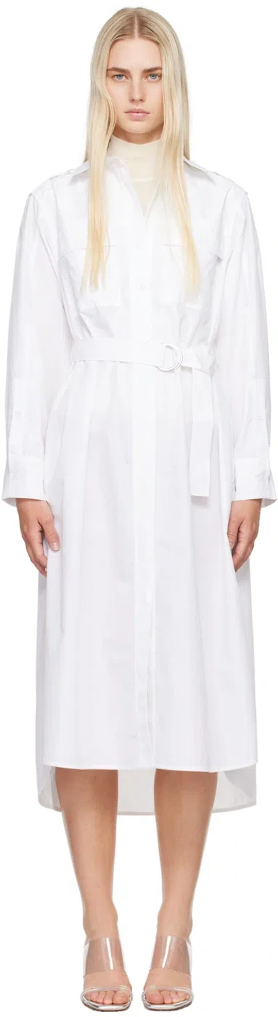 3.1 Phillip Lim White Utility Midi Dress In Wh100 White