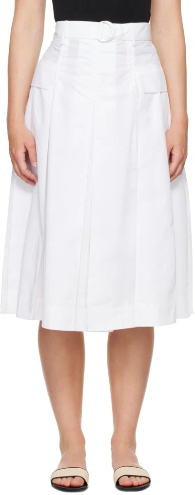 3.1 Phillip Lim White Utility Midi Skirt In Wh100 White