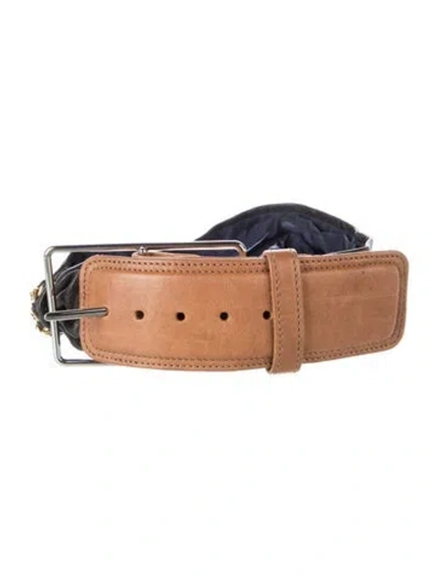 Pre-owned 3.1 Phillip Lim Wide Leather Belt In Black/brown