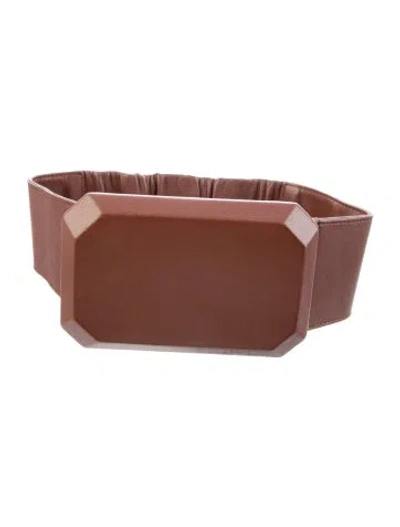 Pre-owned 3.1 Phillip Lim Wide Leather Waist Belt In Brown
