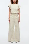 3.1 Phillip Lim Wide-leg Belted Jeans In Ecru