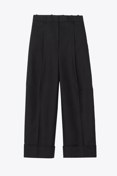 3.1 Phillip Lim Wide Leg Cuffed Trouser In Black