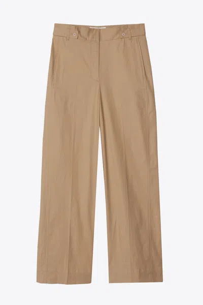 3.1 Phillip Lim Wide Leg Double Pleat Trouser In Brown