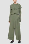 3.1 Phillip Lim Wide-leg Knit Waist-tie Pull-on Pants In Green
