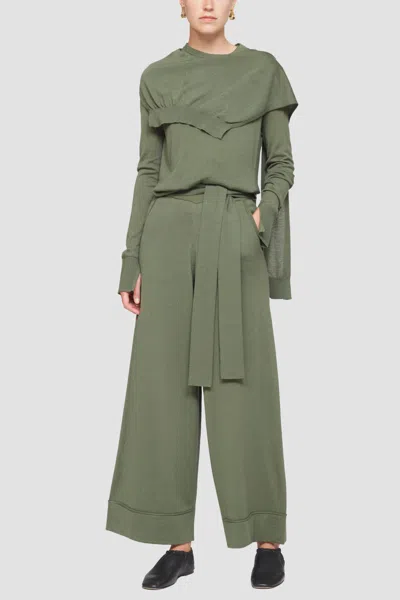 3.1 Phillip Lim Wide-leg Knit Waist-tie Pull-on Pants In Gray