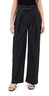 3.1 Phillip Lim Belted High-waisted Trousers In Black