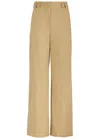 3.1 Phillip Lim Wide-leg Stretch-cotton Trousers In Tan