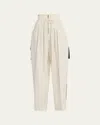 3.1 Phillip Lim Wide Leg Pleated Pocket Pant In Stone