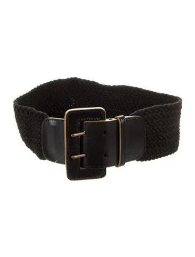 Pre-owned 3.1 Phillip Lim Wide Waist Belt In Black