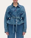 3.1 Phillip Lim Denim Boxy Jacket In Blue