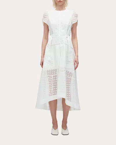 3.1 Phillip Lim Women's Broderie Anglaise Cotton Tulip Midi Dress