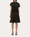3.1 Phillip Lim Hoodie Dress With Flounce Skirt In Black