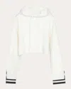3.1 Phillip Lim Women's Cropped Merino Wool-blend Hoodie Top