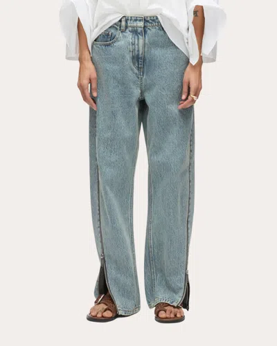 3.1 Phillip Lim Women's Curved Zipper Boyfriend Jeans