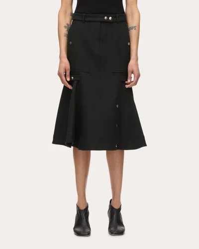 3.1 Phillip Lim Women's Embellished Cotton Twill Skirt In Black