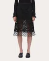 3.1 Phillip Lim Women's Embellished Floral Lace Organza Skirt In Black
