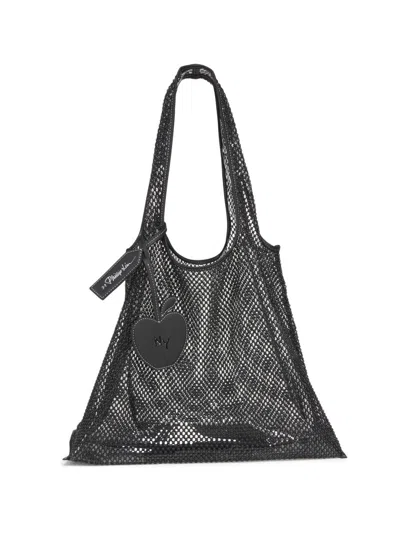 3.1 Phillip Lim Extra Large Embellished Mesh Market Tote Bag In Black