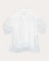 3.1 Phillip Lim Women's Flounce Short-sleeve Cotton Top