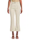 3.1 Phillip Lim Women's Folded Cuff Flare Leg Jeans In Ecru
