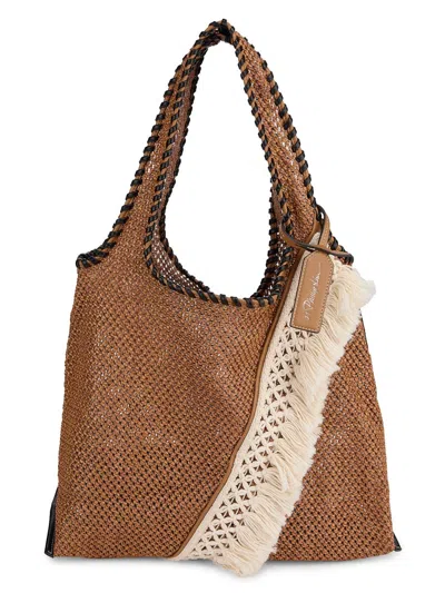 3.1 Phillip Lim Women's Fringed Raffia Tote Bag In Brown