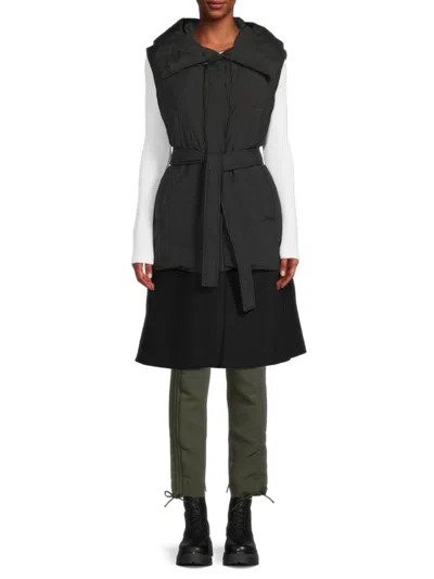 3.1 Phillip Lim Women's Hooded Longline Puffer Vest In Black