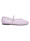 3.1 Phillip Lim Purple Id Mesh Mary Jane Ballerina Flats In Purple