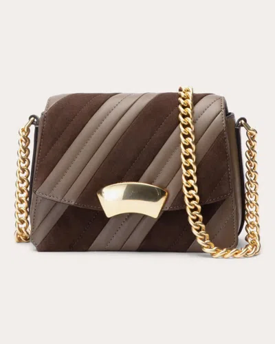 3.1 PHILLIP LIM WOMEN'S ID PANELED QUILTED LEATHER AND SUEDE SHOULDER BAG