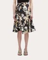 3.1 Phillip Lim Women's Joyful Tulips Layered A-line Skirt Cotton/silk In Black